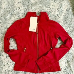 lululemon athletica Red Athletic Zip Jacket